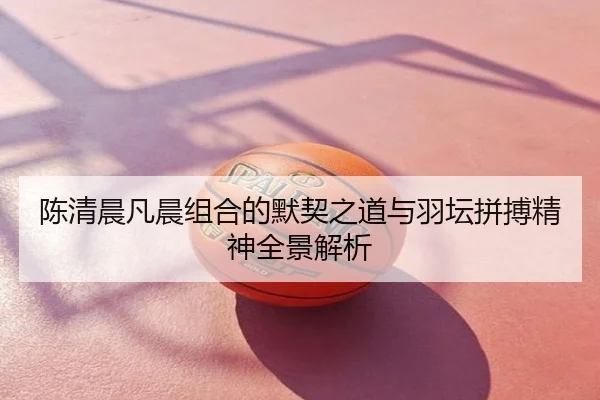 陈清晨凡晨组合的默契之道与羽坛拼搏精神全景解析